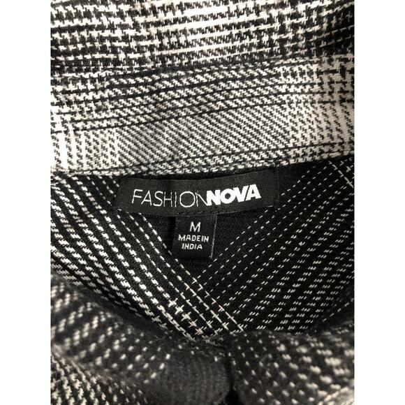 Fashion Nova Women Plaid coat Jacket Medium Mob Wife Boho Vacation Resort Wear - Picture 6 of 10